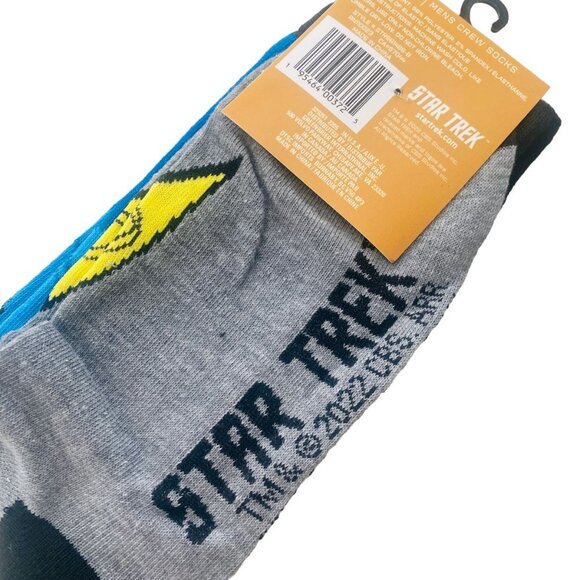 NEW 2 Star Trek The Original Series Crew Socks Captain Kirk and Spock - Picture 6 of 9